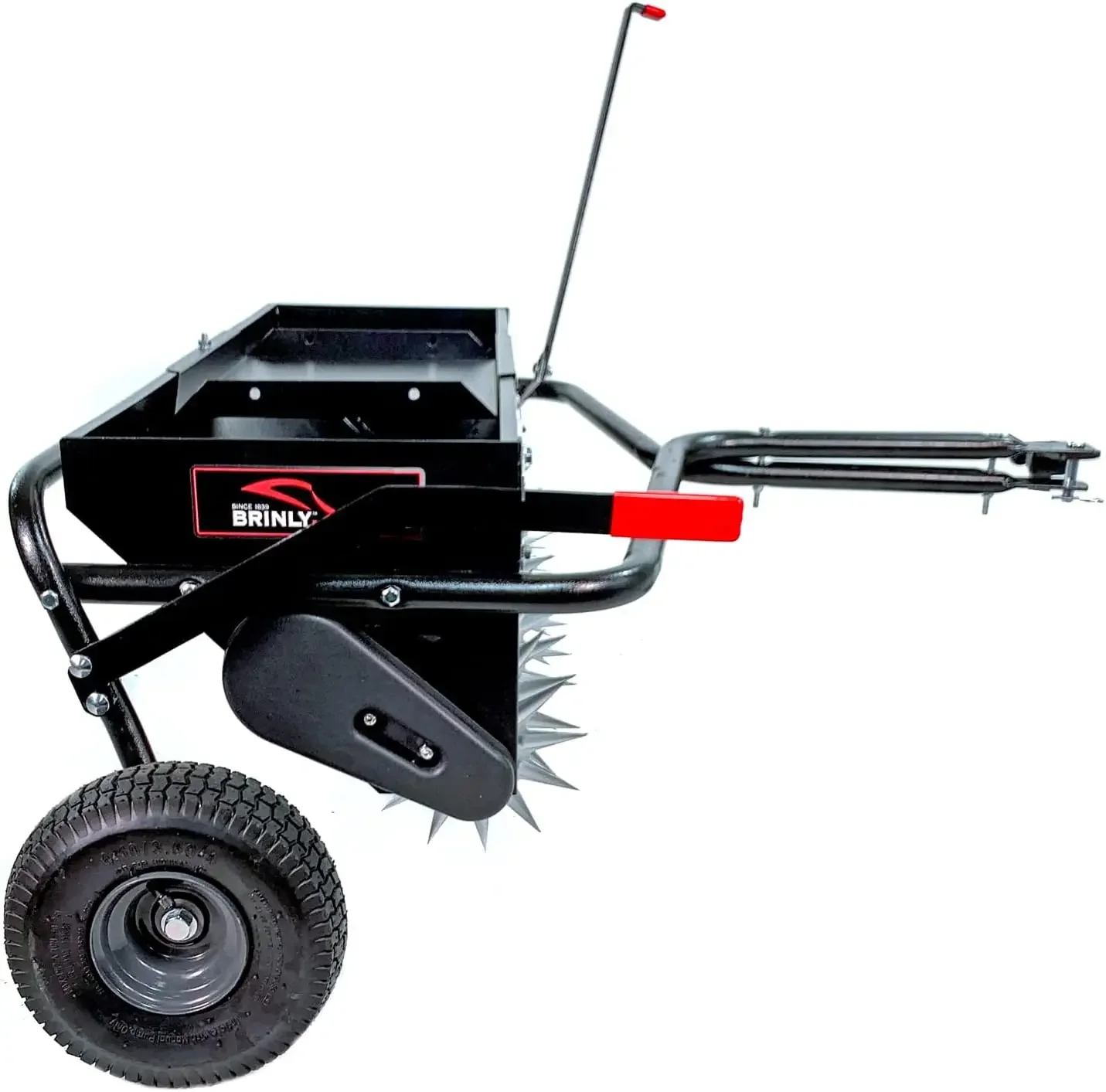 NEW.Brinly AS2-40BH-P Tow Behind Combination Aerator Spreader with Weight Tray, 40-Inch, Flat Black