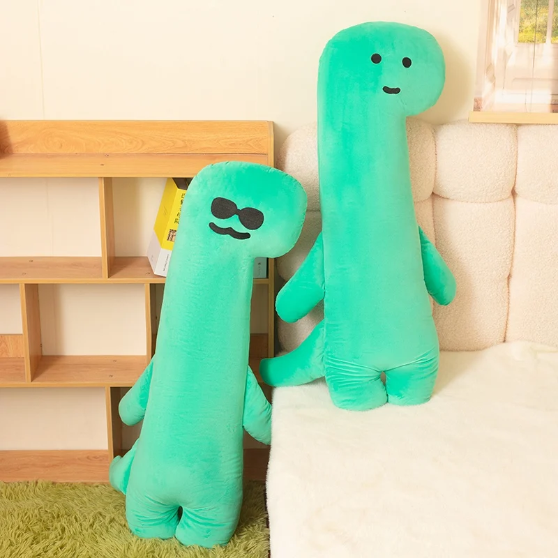 

Large Green Dinosaur Plush Toy Pillow, Cute Soft Fluffy Big Size Cartoon Stuffed Animal Cushion For Girlfriend Gift