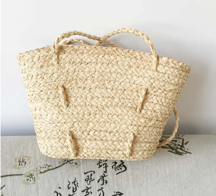 Summer Beach Straw Rattan Shoulder Bucket Crossbody Bags 2025 Simple Luxury Brand Travel Ladies Handbags and Purses Tassel