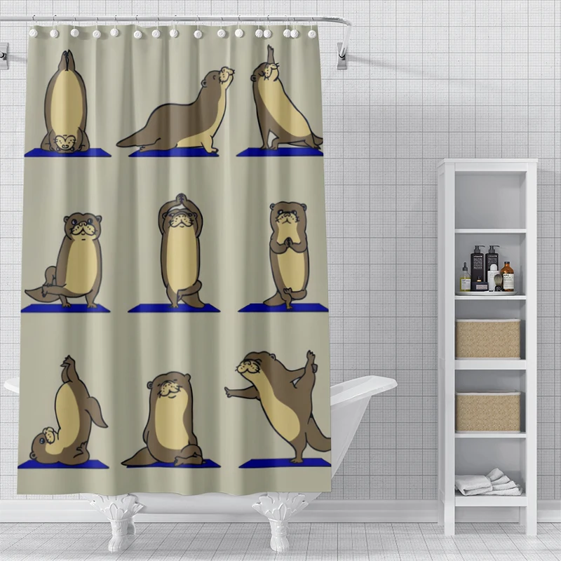 Home shower curtains for bathroom waterproof fabric Modern Nordic style bathroom curtain 180x200 240x180 cute dog funny kawaii