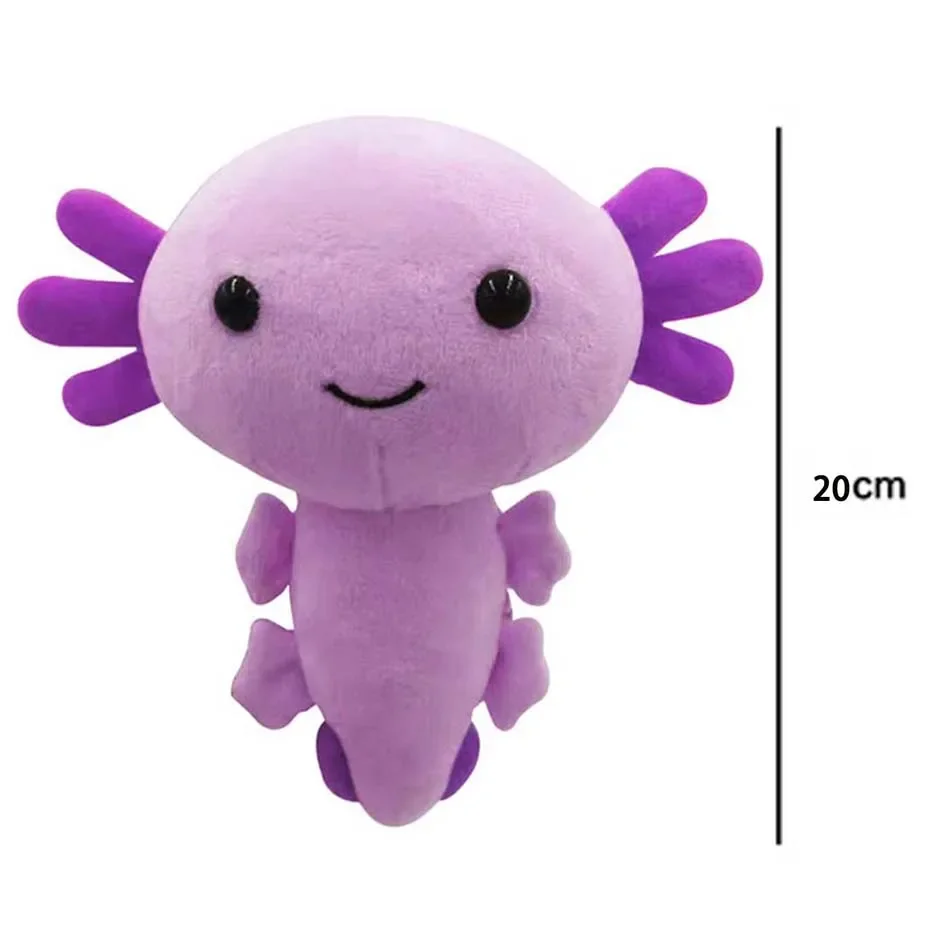 2025. لطيف Kawaii Axolotl ألعاب من نسيج مخملي Axolotl الحيوانات المحشوة بلوشي دمية ألعاب الأطفال غرفة ديكور الاطفال هدية