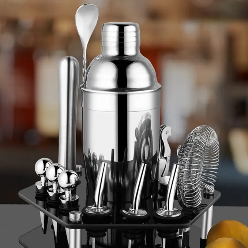 304 Rvs Shaker Glas Cocktail Shaker Set Bar Gereedschap Wijn Gereedschap Barman Set