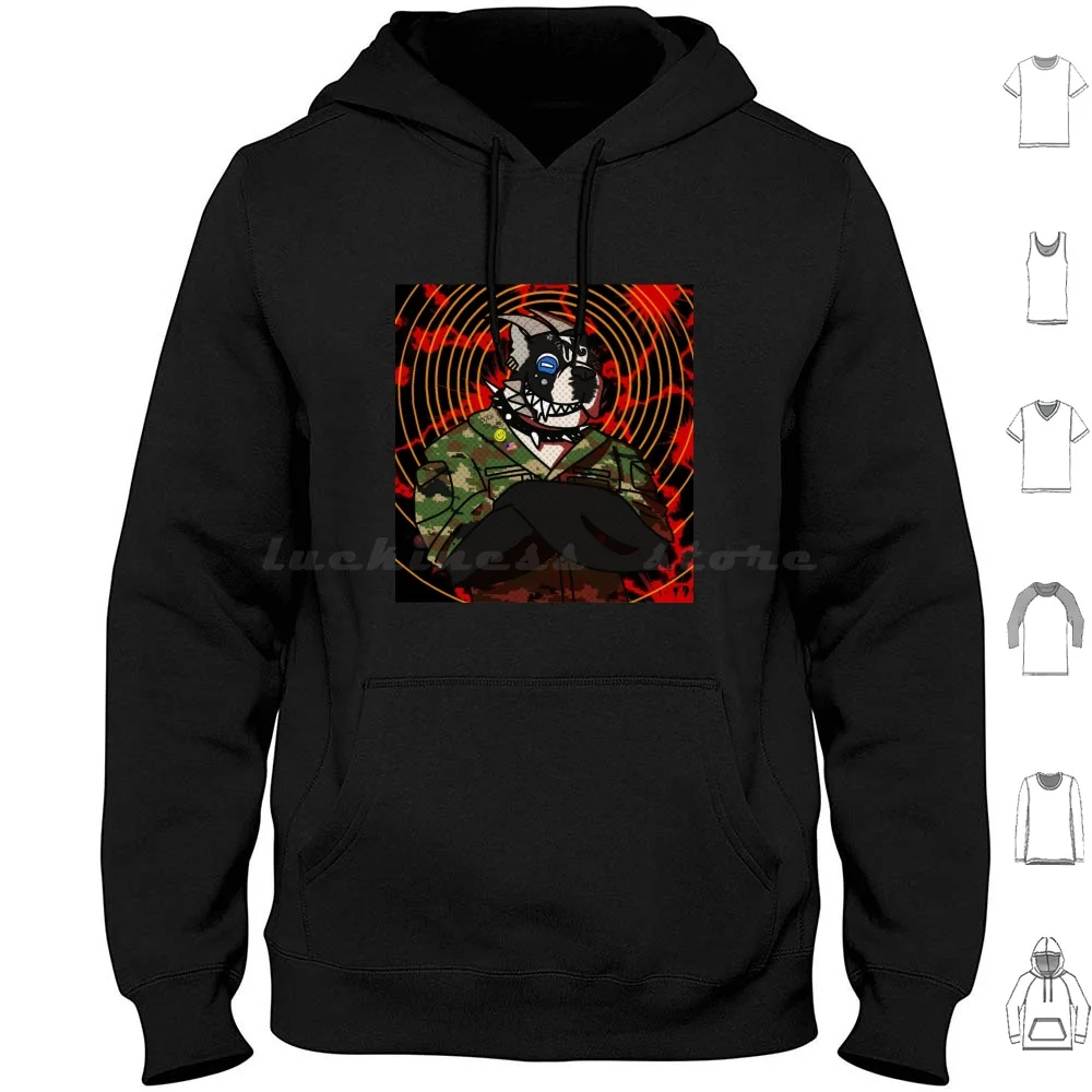 

U-Void Synthesizer Dog Hoodies Long Sleeve Machinegirl Fanart Machine Girl U Void Synthesizer Cool Badass Dog Scroll