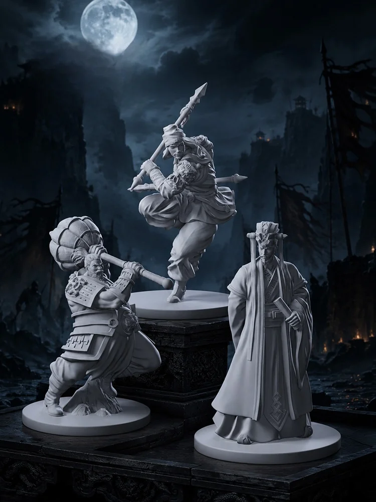 Game Continent War Chess Model Three Kingdoms War Chess Mage Warrior Dragon And Dungeon DND Role Playing Chess Piece