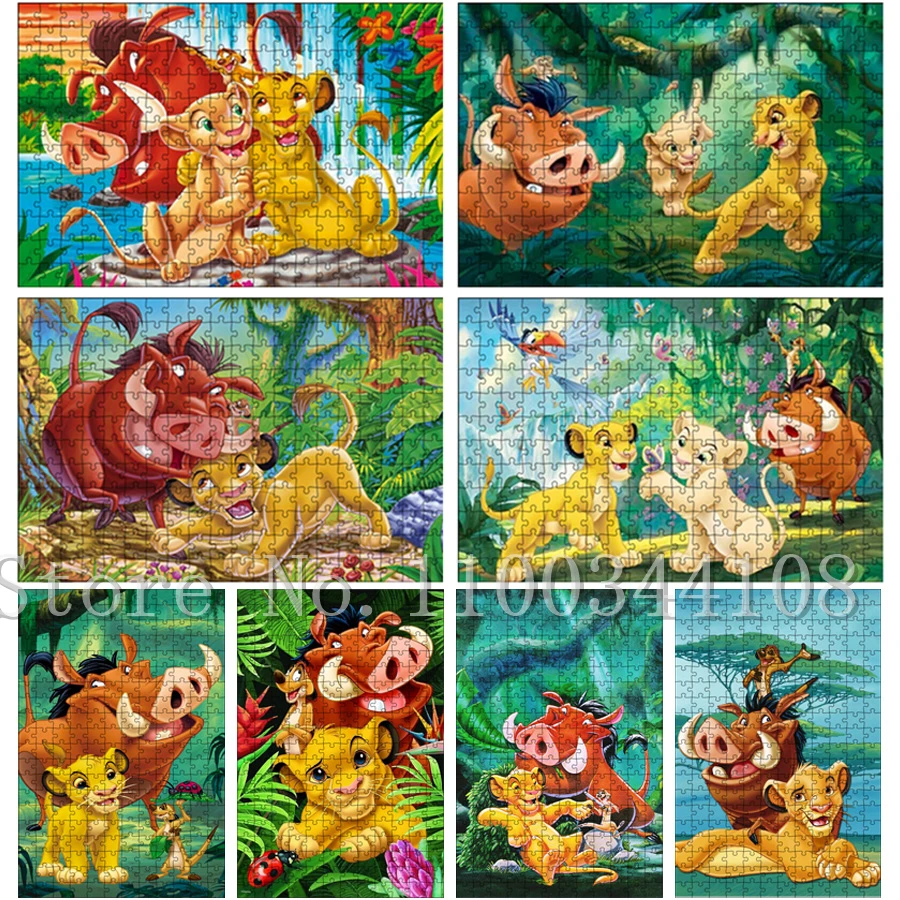 

The Lion King Jigsaw for Adults Decompress Toys Puzzles 300/500/1000 Pieces Simba Disney Character Puzzle Kid Education Gift