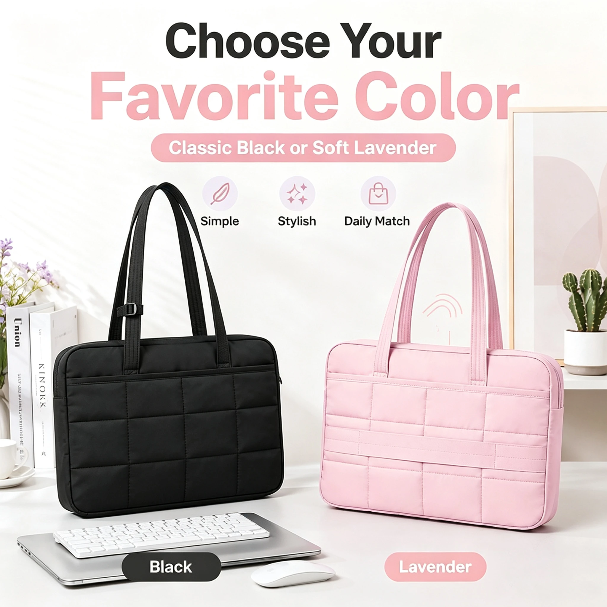 For iPad A16 Laptop Bag 13 15.6 Lightweight & Portable Storage Bag Handmade Sturdy For Outdoor Work Shopping Travel Vacation