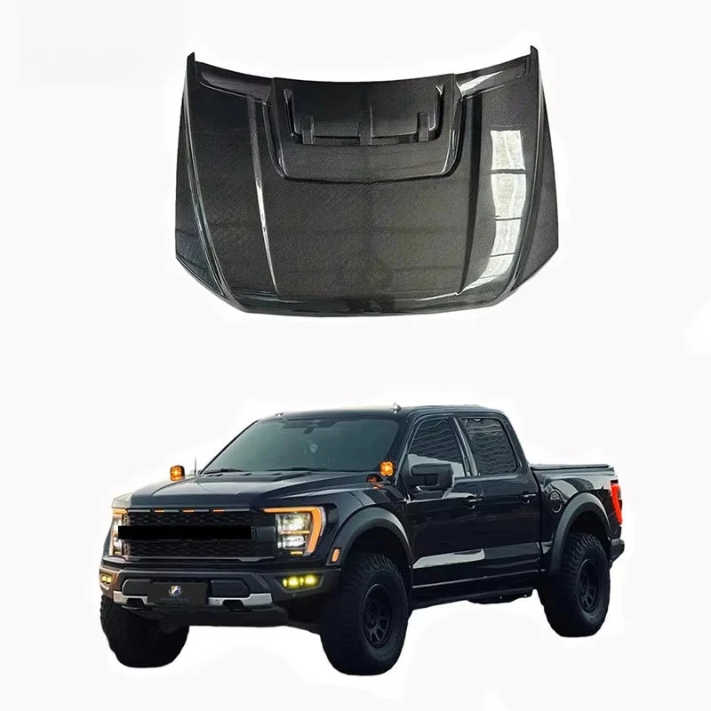 

2020 for Raptor F150 Carbon Fiber Hood with New Engine Cover Version & Included Screws