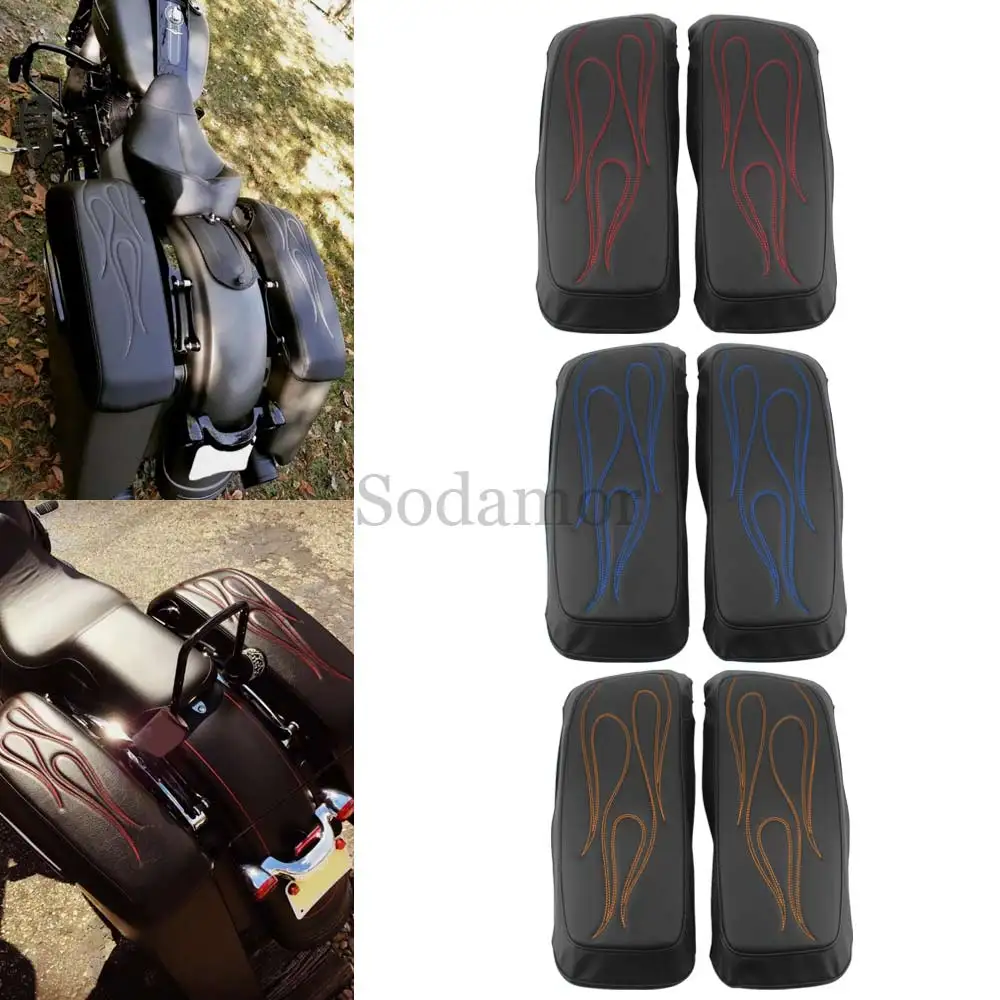 For Harley Touring Road King Special FLHRXS 2017-2024 Motorcycle Accessories Left&Right Rear Hard Saddlebag Lid Covers Leather