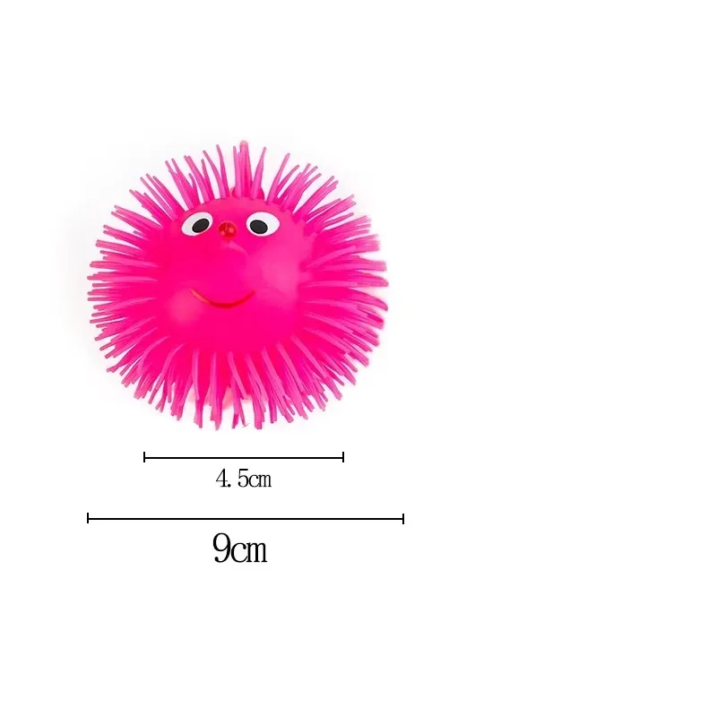 Kids Glowing Hair Ball Toy Child Soft Rubber Fur Ball Elasticity Fun Toys Children Squeeze Anti Stress Toys Random Color