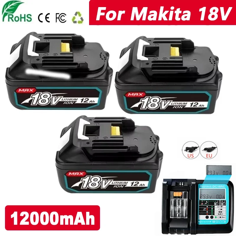 

NEW 18V Newest Version BL1860 12000mAh Li ion Rechargeable Battery for Makita Battery 18 V BL1830 BL1840 BL1850 BL1860B BL1860