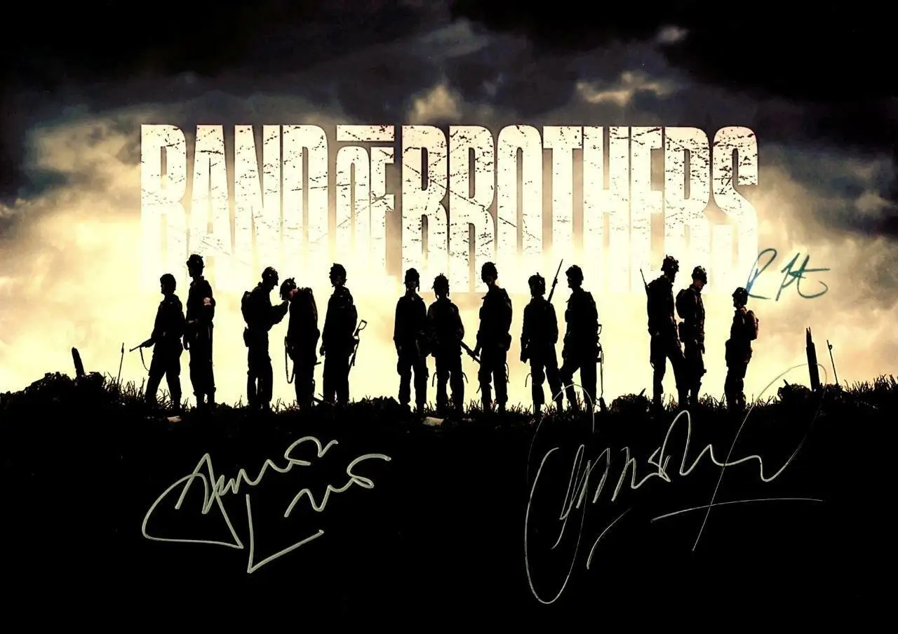 

BAND OF BROTHERS SIGNED Movie Print Art Canvas Poster For Living Room Decor Home Wall Picture