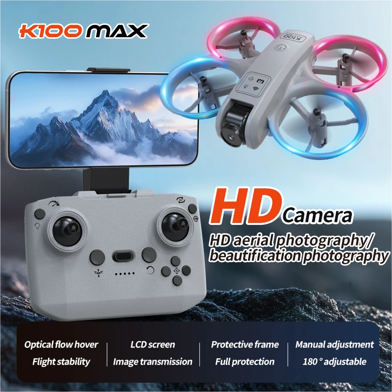 NUOVO K100MAX Drone 4K Droni professionali Doppia fotocamera Telecomando Quadcopter con Mini Drone Bambino Fotografia aerea Giocattoli