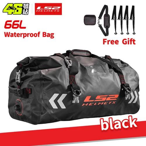 Imagen 2 del producto LS2 bolsas traseras impermeables para motocicleta, bolsas para asiento trasero, bolsa de viaje para motocicleta, Scooter, equipaje deportivo, bolsa para asiento trasero, paquete de 66L