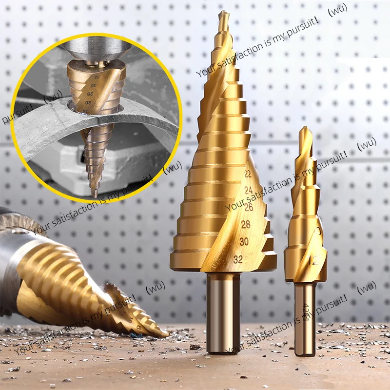 3Pcs 3-12 4-12 4-20 4-32 HSS Spiral Groove Bit Set Tool Metal Stainless Steel Wood Hole Cutting Taper