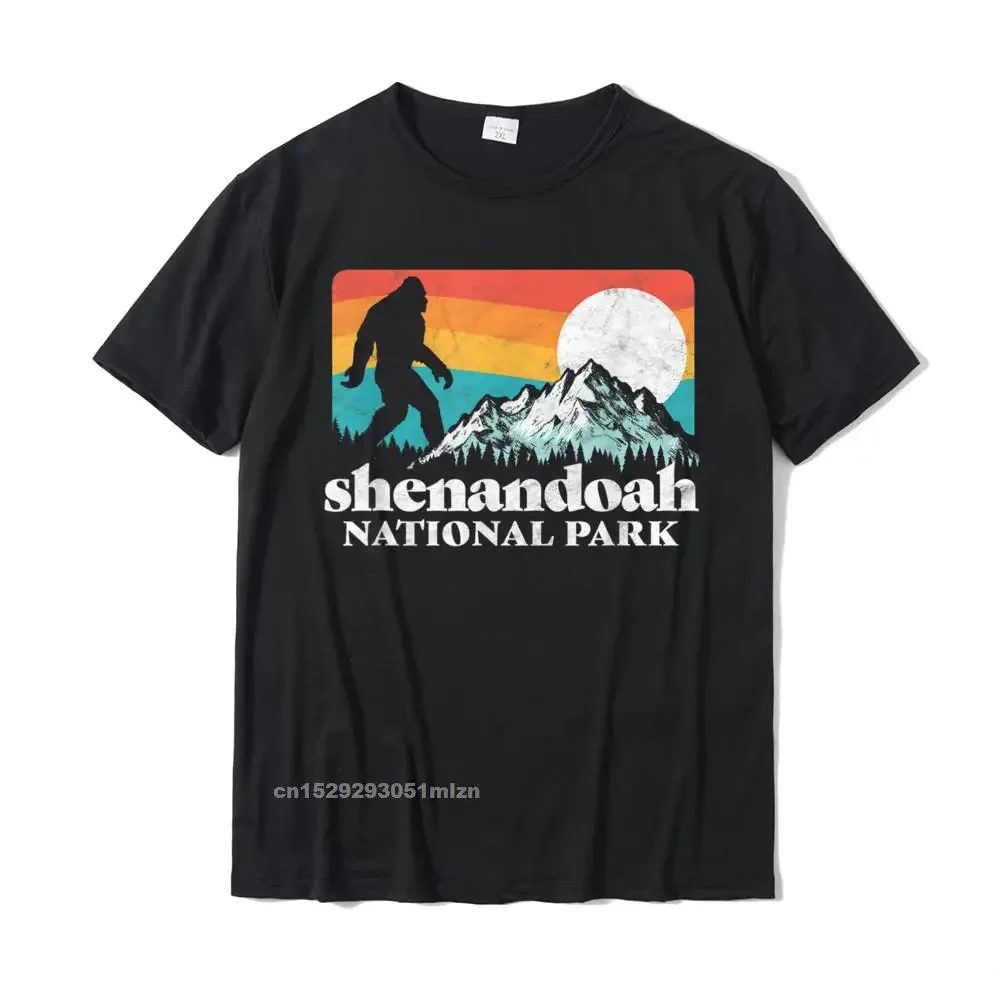 Shenandoah National Park Virginia  Mountains Graphic T-Shirt Hip Hop Tops Shirts For Men Cotton Tshirts Custom Oversized