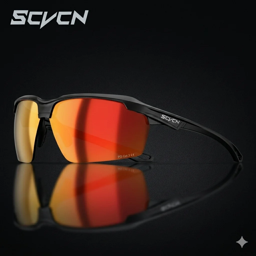 SCVCN Fahrradbrille Polarisierte Sonnenbrille Sportbrille MTB-Brille Fahrradbrille für Männer Rennrad für Frauen Radfahrbrille