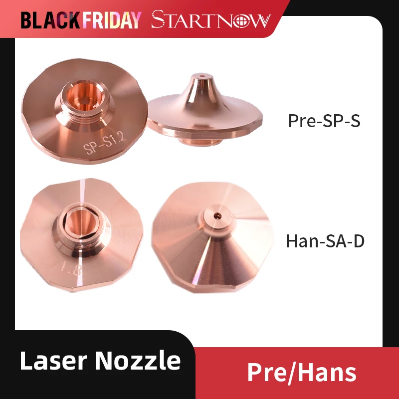 Startnow Precitec Laser Nozzle SP Series Single Double Layer Fiber Laser Cutting Nozzles For HANS Cutting Machine Parts