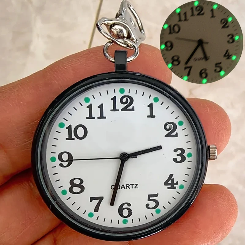 

Универсальные кварцевые карманные часы для мужчин и женщин, портативные светящиеся в темноте часы для студентов-медиков, минималистичные часы