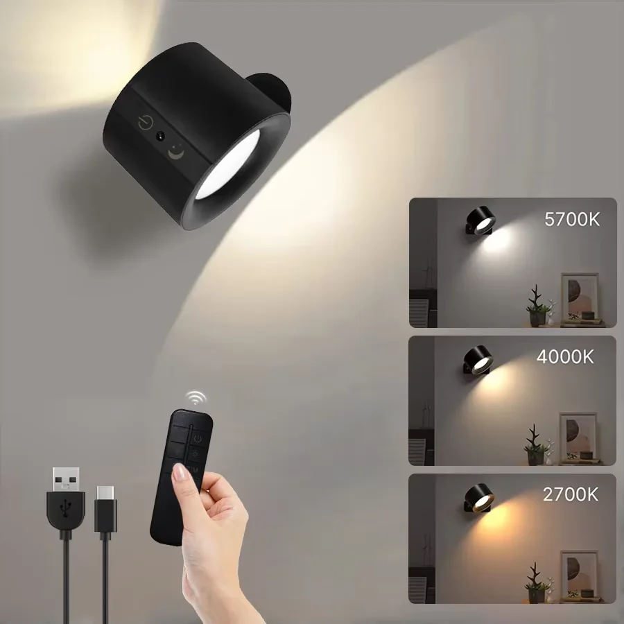 

Перезаряжаемый магнитный светодиодный прожектор с сенсорным управлением, беспроводной настенный светильник-ночник для декора спальни и коридора