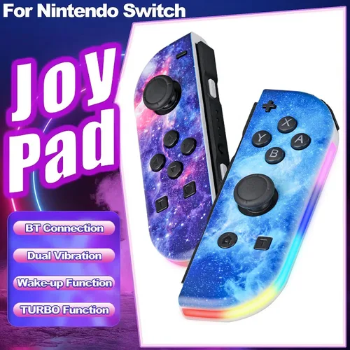 Imagen 2 del producto Joycon Switch Controller Joypad Wake-up Controladores para Switch/Lite/OLED Controlador de repuesto con espada de doble vibración