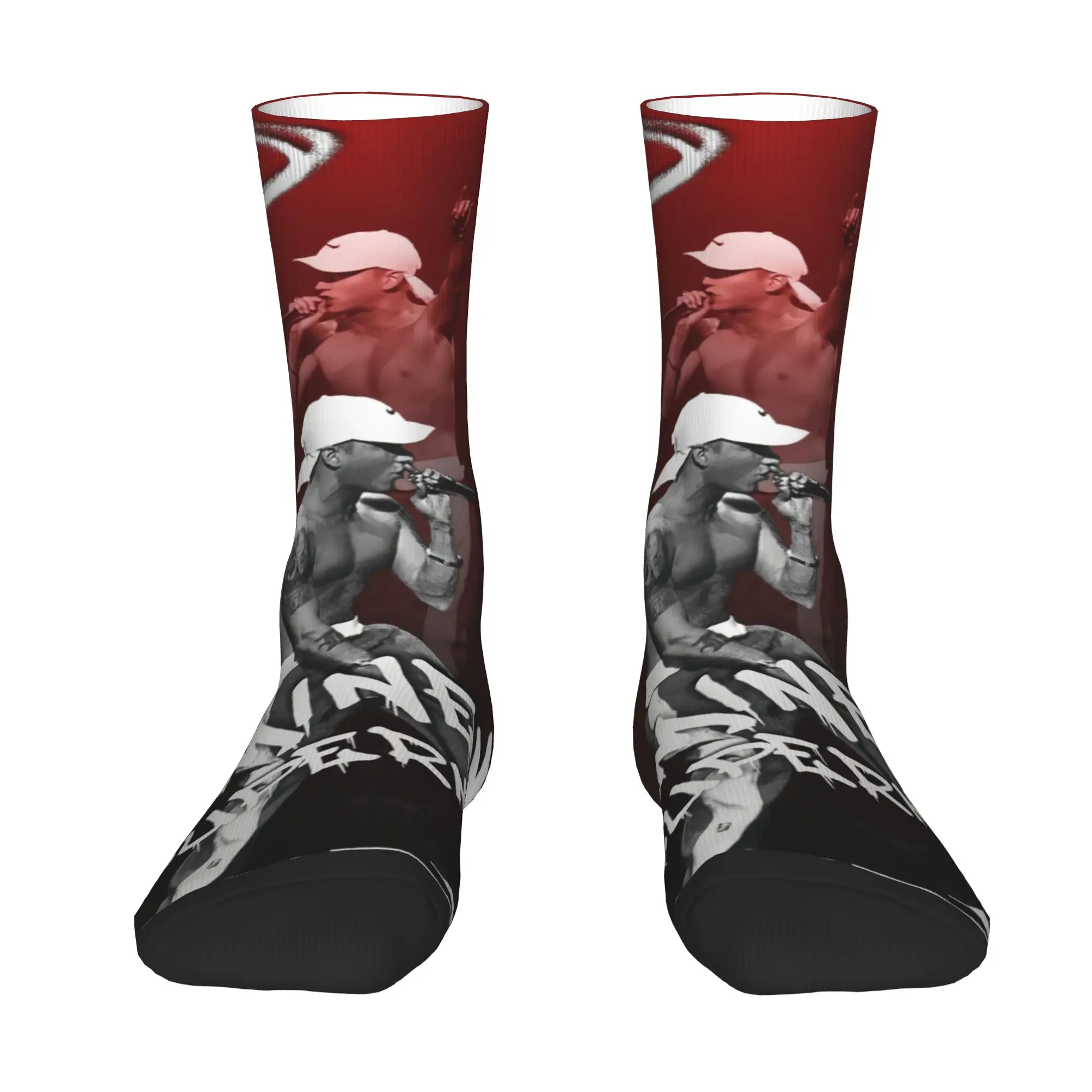 Kawaii Men's Eminems Pop Music  Dress Socks Unisex Comfortable Warm 3D Printed American Hip Hop Rapper   Crew Socks