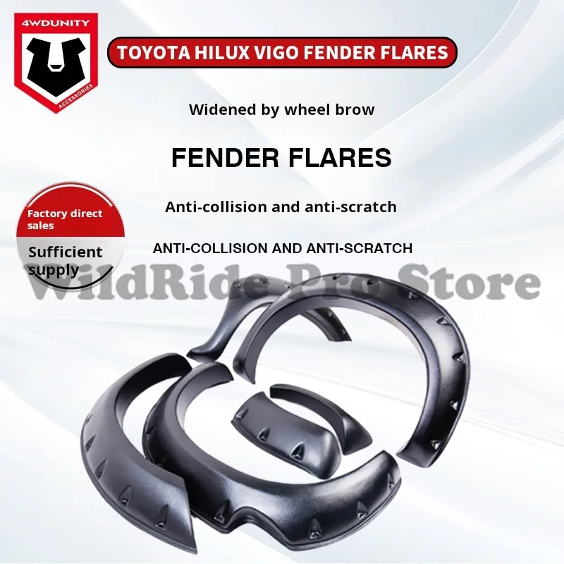 

Textured ABS Fender Flares for Toyota Hilux Vigo 2005-2012 | Wide-Coverage Wheel Arch Extensions | Direct Bolt-On