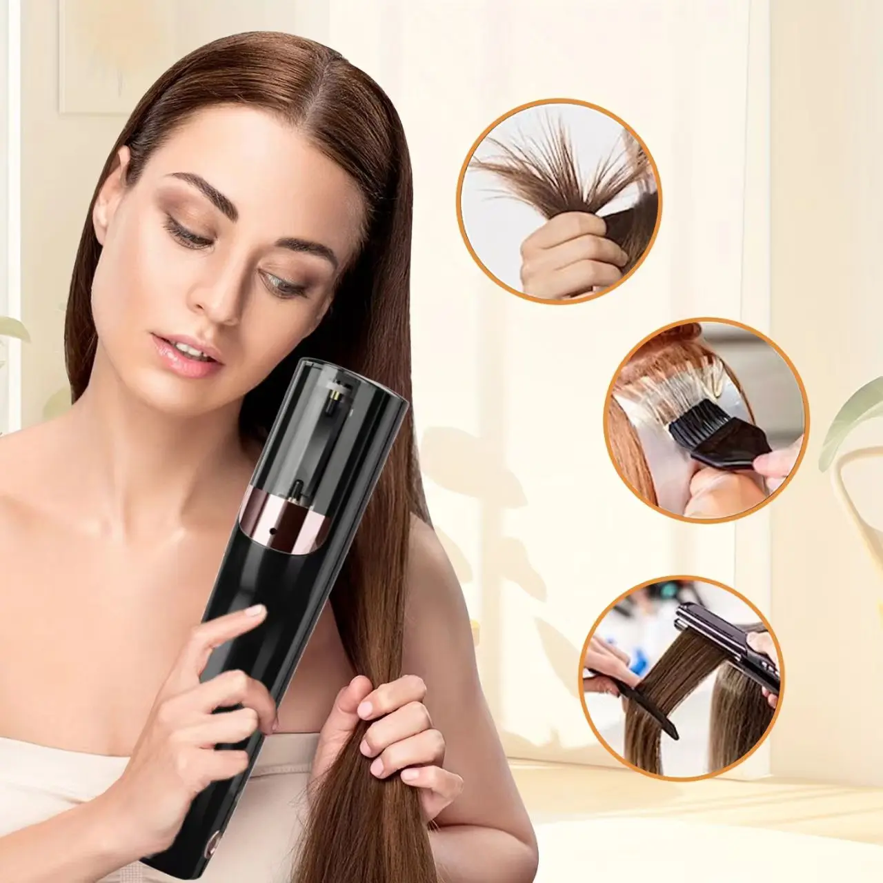 

Rechargeable cordless split hair clipper, split hair trimmer, capable of removing damaged hair and caring for hair