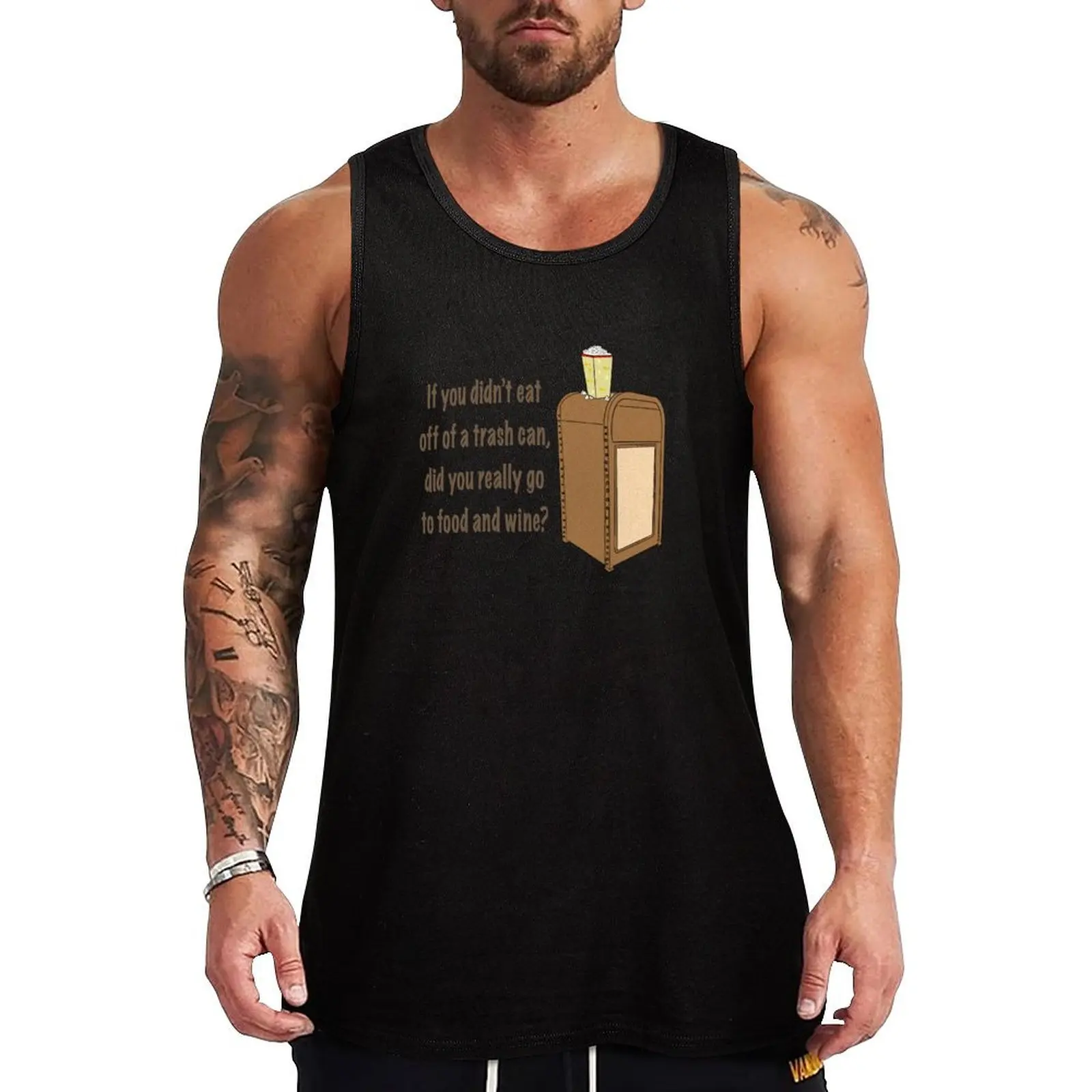 

Food and wine table Tank Top Street Print Tank Top Casual Graphic Sleeveless Tee