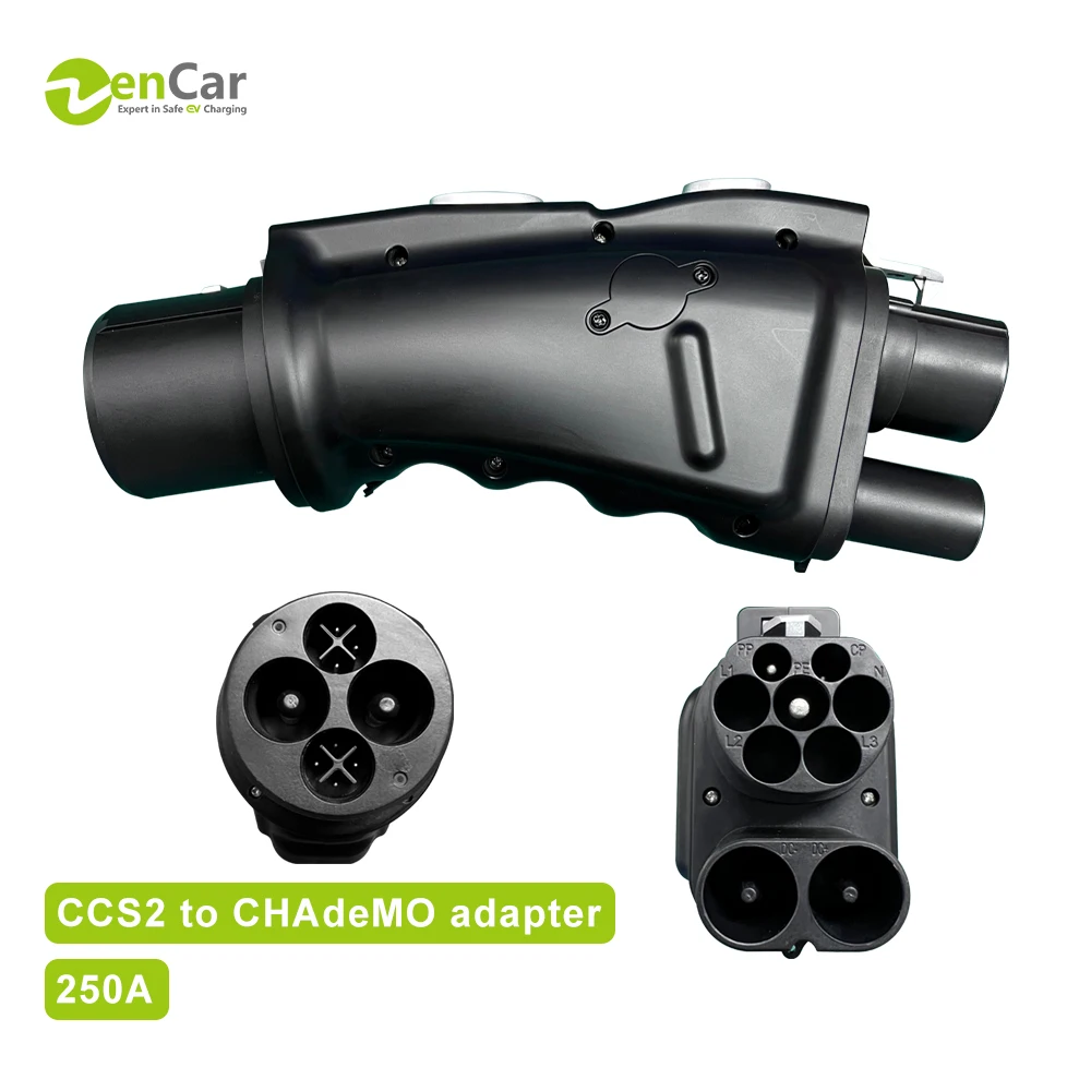 

250A CCS2 to CHAdeMO DC EV Adaptor Zencar Fast Car Connector Combo 2 Converter to Japanese Cars