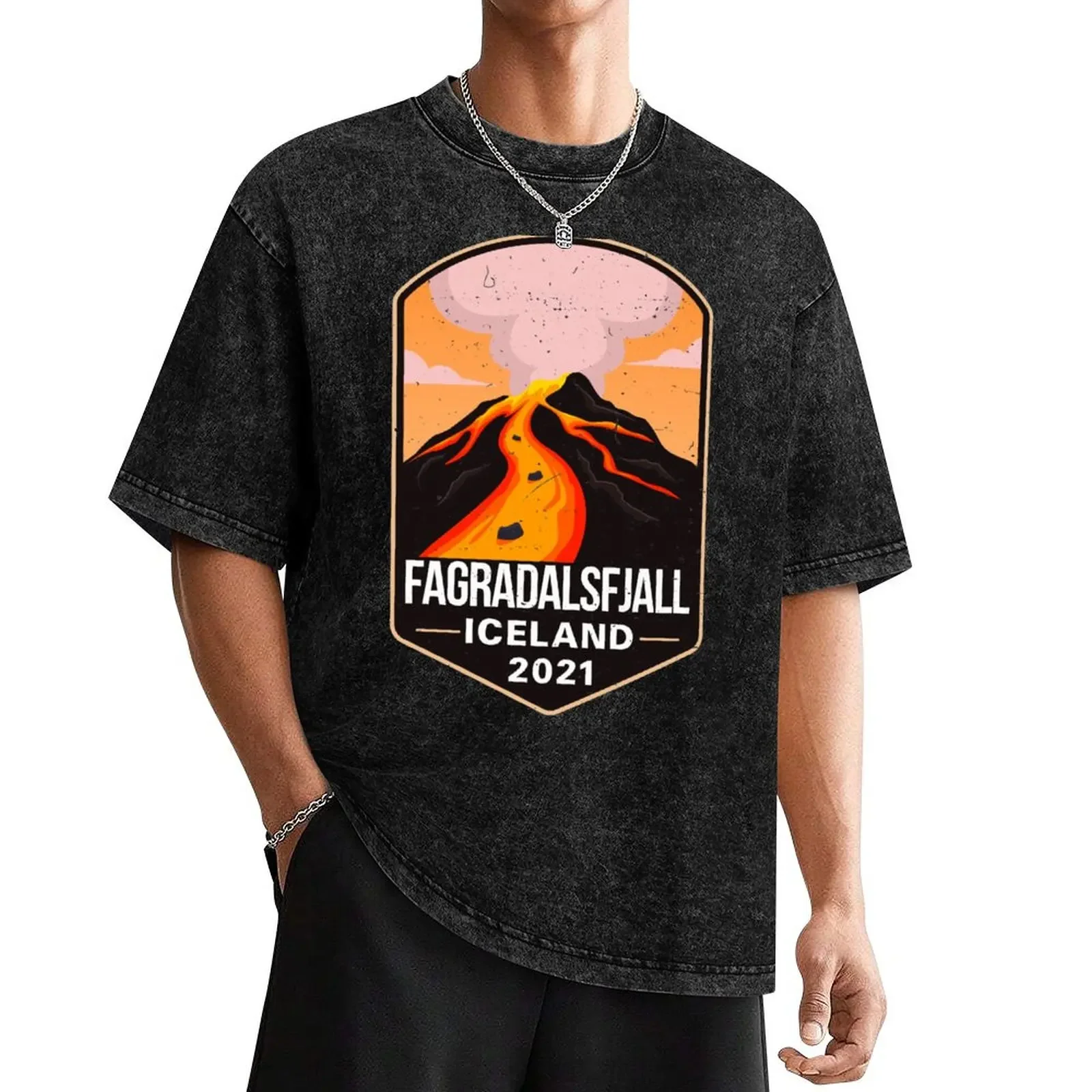 

Fagradalsfjall Iceland Volcano Eruption 2021 T-Shirt graphics aesthetic clothes baggy shirts heavy weight t shirts for men