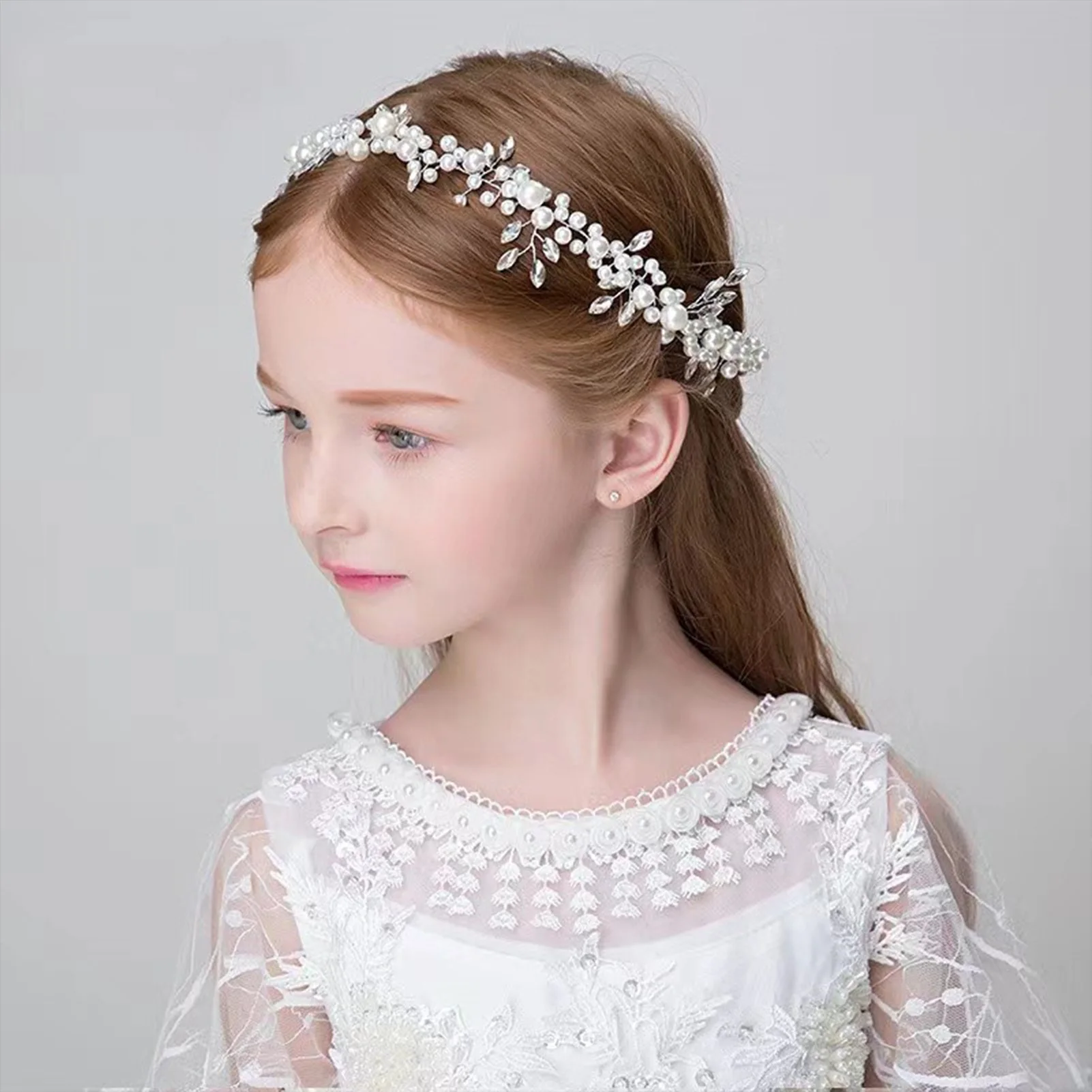 GETNOIVAS Bridal Gold/Silver Color Flower Ribbon Hairband Headband Women Headpiece Tiara Wedding Bridal Hair Jewelry Accessories image 6