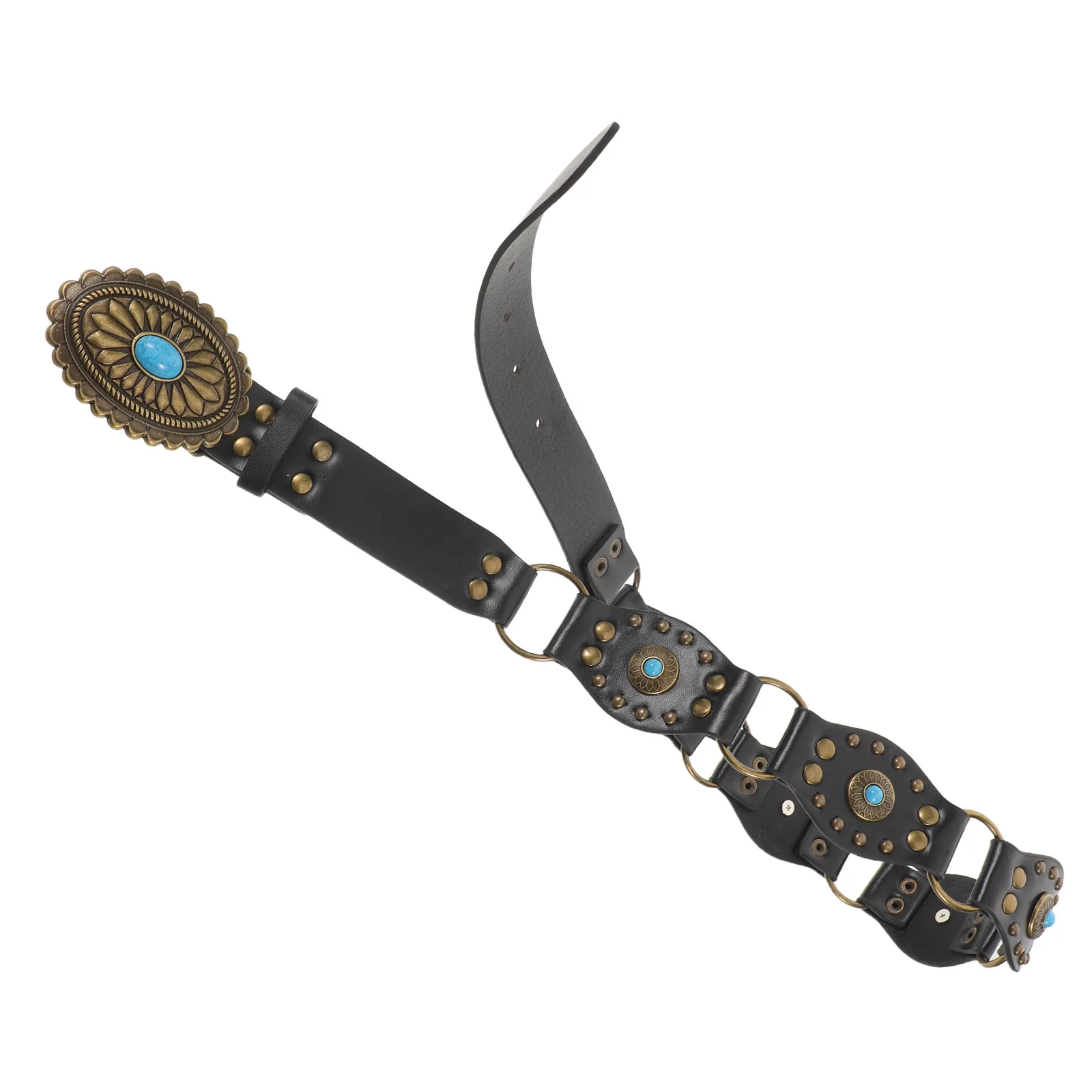 

Vintage Western Belt For Women Boho Retro Waistband Adjustable Wide Look Dress Belt Cowgirl Style