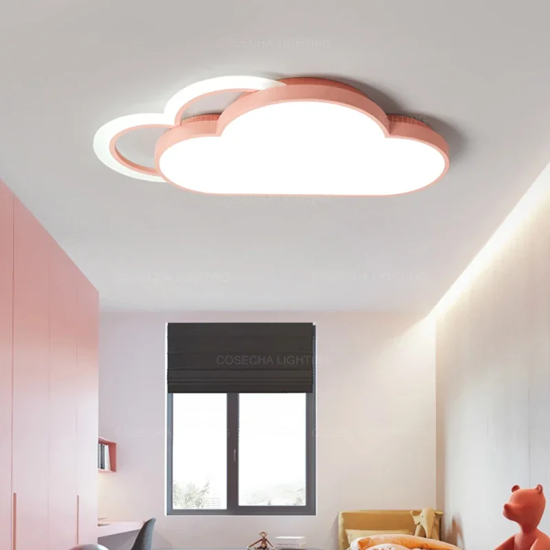 Cloud LED ceiling light for kids room pink/white/blue ceiling lamp in bedroom nursery baby ceiling light