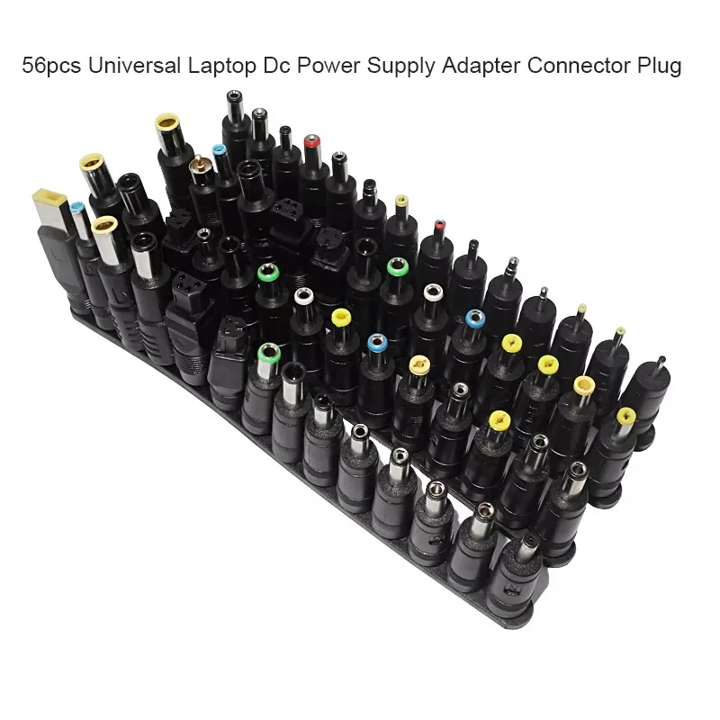 56pcs Universal Laptop Adapter Dc Power Adapter Connector 5.5x2.1mm Female To Laptop AC Dc Jack Plug Suitable for Asu S Lenovo