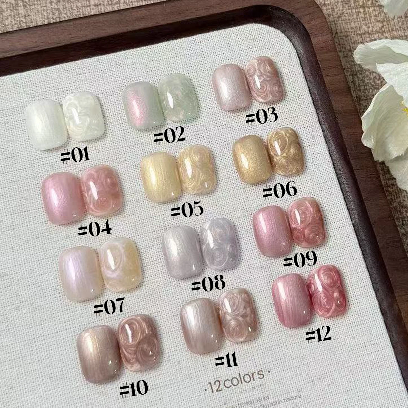 MIANEL 2026 New Shell Texture Nail Gel, Shimmer Iridescent Pearl Mother-of-Pearl Pattern Professional UV LED Nail Polish