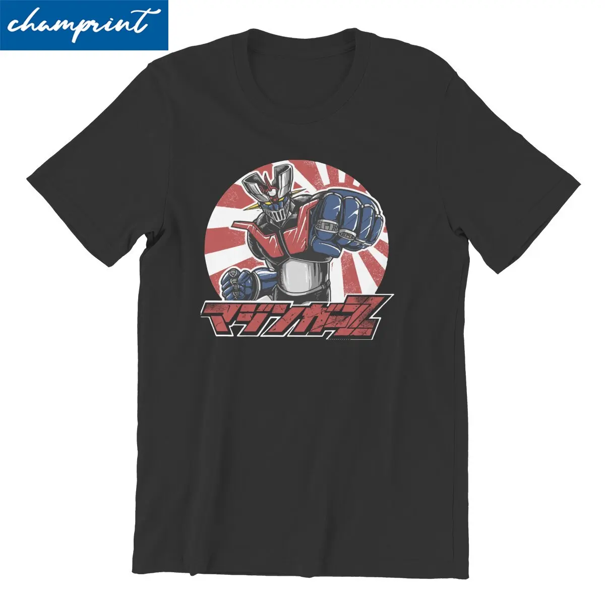Men Mazinger Z Grendizer Goldorak Actarus T Shirt Robot Anime Cotton Clothes Vintage Short Sleeve Tees Original T-Shirts