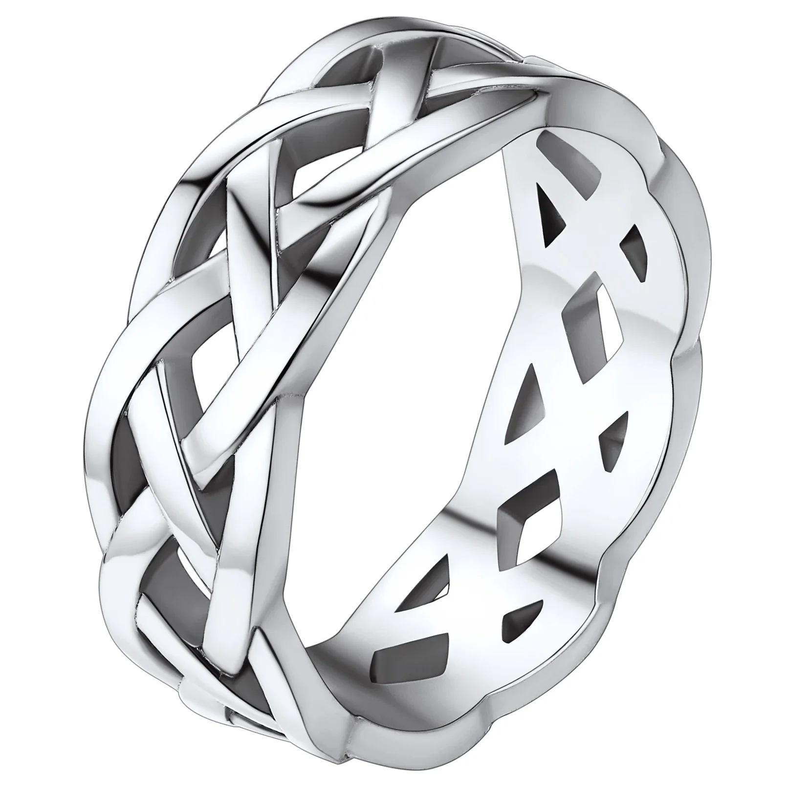 ChainsPro Vintage Celtic Knot Ring for Men and Women 7mm Irish Ring Stainless Steel/Gold Plated/Black Color Size 7-14 CP719