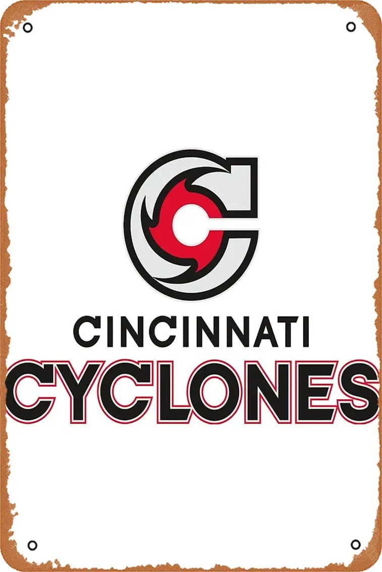 Cincinnati Cyclones Metal Print Metal Tin Sign Vintage 8x12 Inch