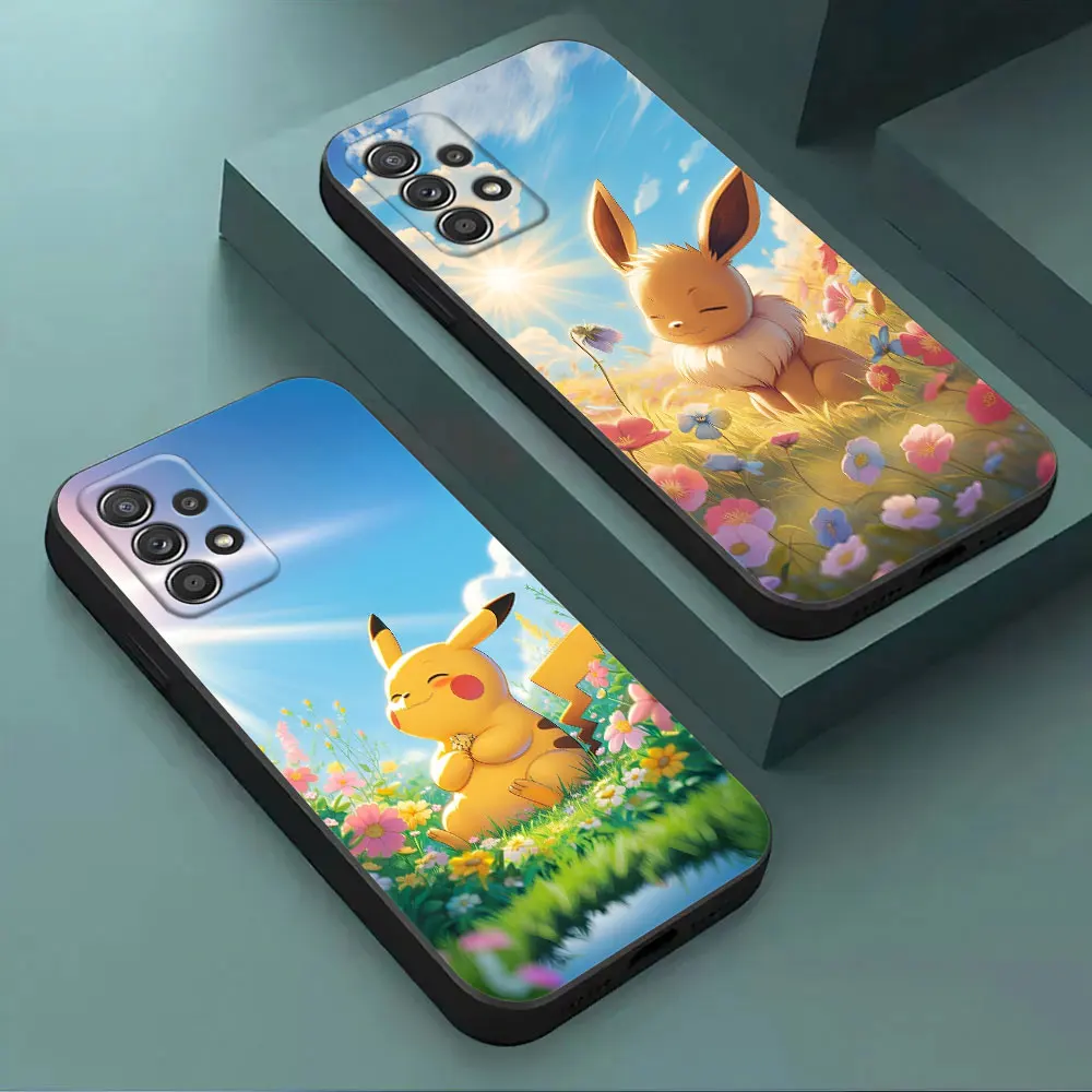 

Pikachu Eevee Sunlight Pokemon Anime Phone Case For Samsung Galaxy A16 A15 A25 A24 A23 A22 A21S A20s A13 A05S A04 A03 A14 Cover