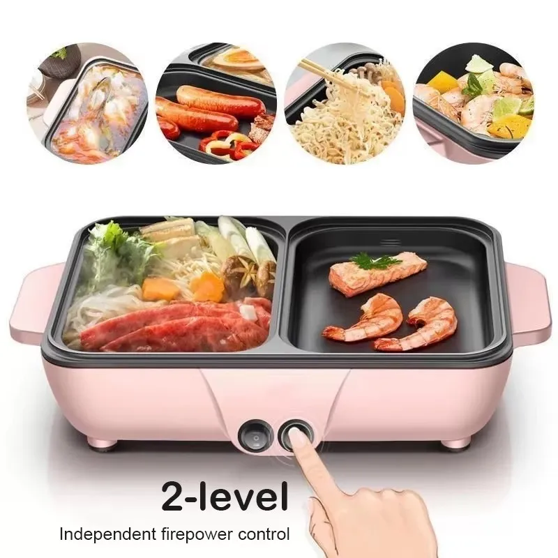 DMWD Multicooker elettrico 4 marce 5L macchina da cucina pentola calda cottura a vapore Mini padella padella antiaderente colazione Maker