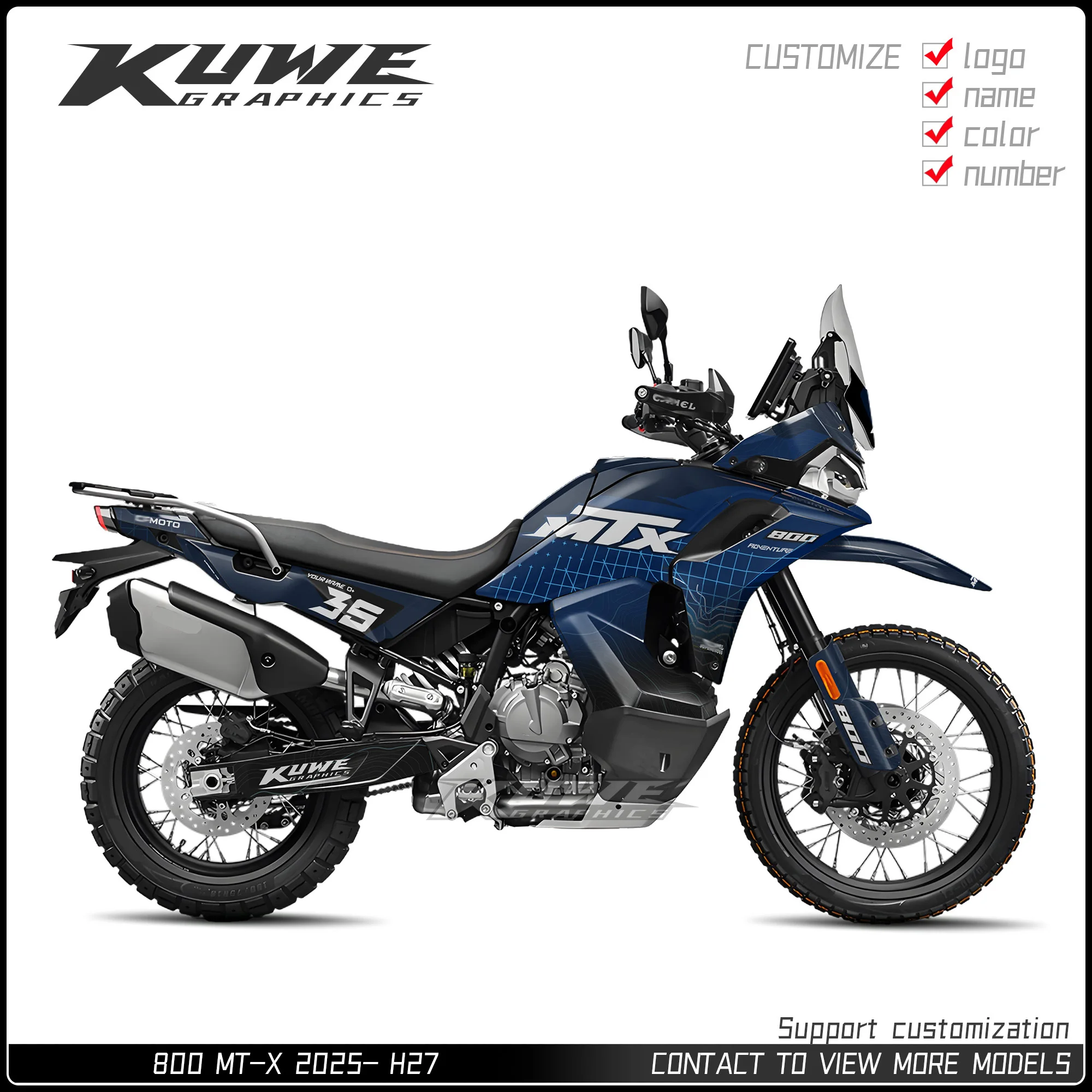 

Подходит для графического комплекта Cfmoto 800Mtx, комплект наклеек, персонализированная настройка
