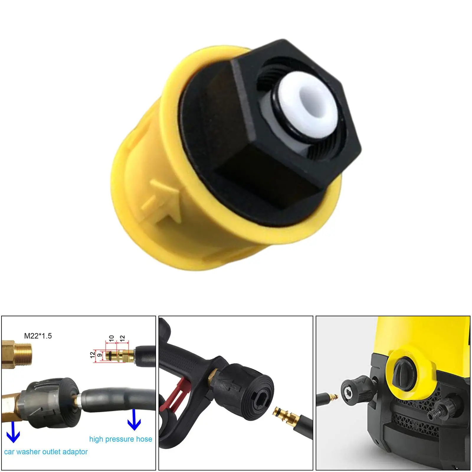 Plastic High Pressure Washer Adapter M22 for Karcher K Series Parts