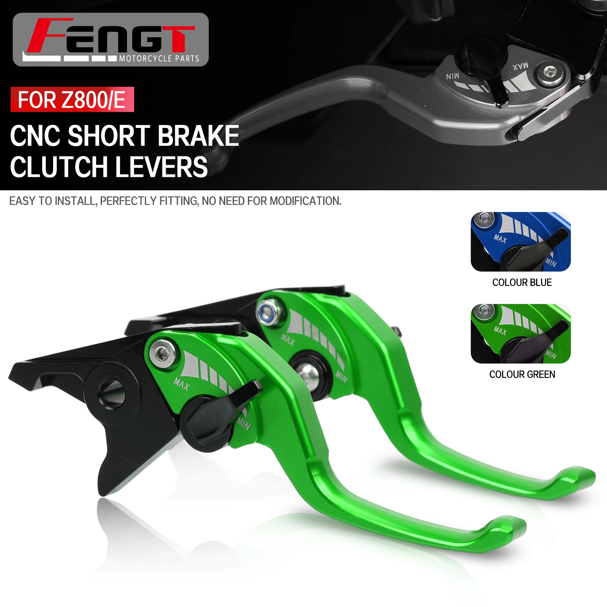 

Short Brake Clutch Lever For Kawasaki Z800 Z 800 Z800/E version 2013-2016 Motorcycle Two Finger Brake Lever Handle Guard Levers