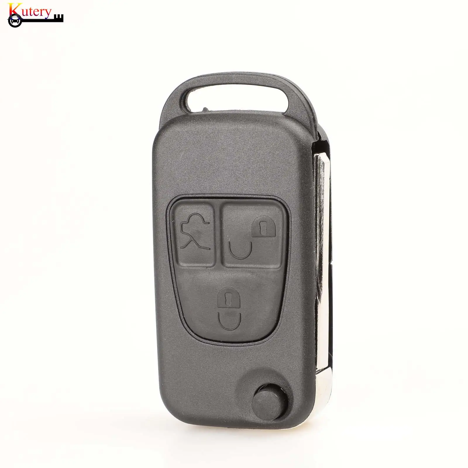 jingyuqin Folding Car Key Shell For Mercedes Benz SLK E113 A C E S W168 W124 W202 W203 1/2/3/4Buttons With HU39/HU64 Uncut Blank