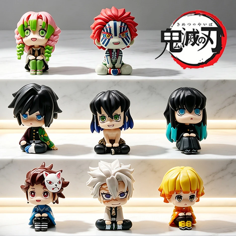 

Anime Demon Slayer Kamado Tanjirou Kamado Nezuko LOOK UP Action Character Model Toy Series Doll Children's Birthday Gift Toy