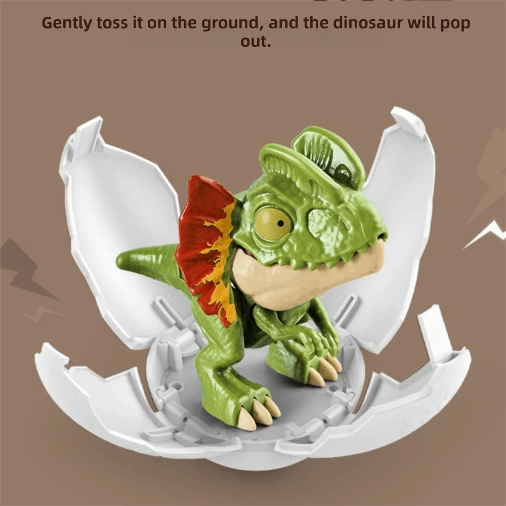 Simulation Animal Dinosaur Egg Toy Movable Joints Transforming Feature Transforming Dinosaur Deformed Design
