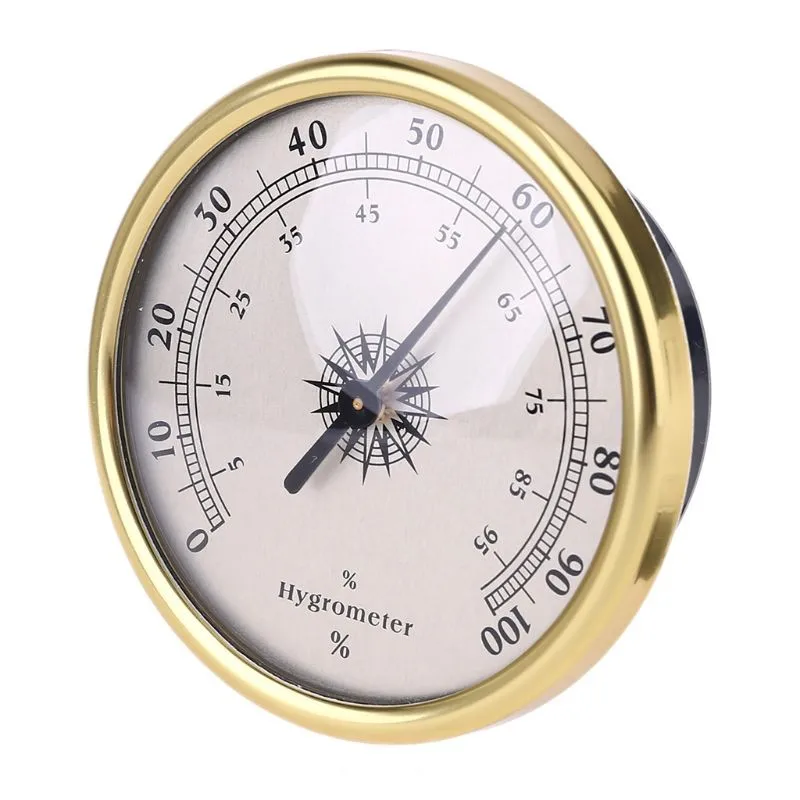 

72*34mm PE Elastic Adopts Aluminum alloy Indoor Hygrometer 0~100%(RH) Humidity Meter Outdoor Round New Practical