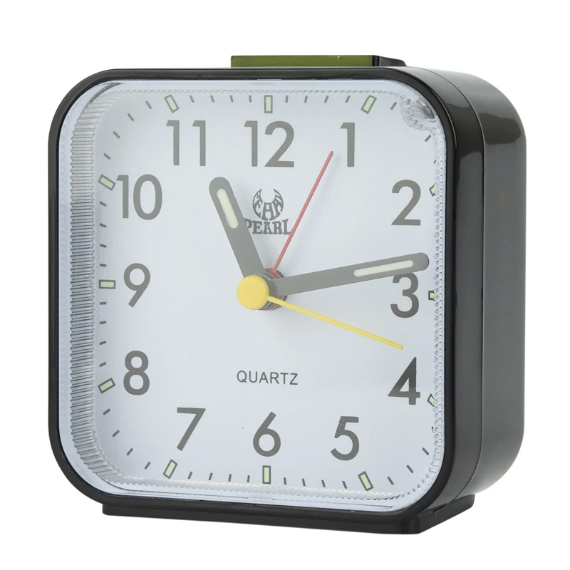 Silent Alarm Clocks Bedside Non Ticking Battery Powered Table Clocks Luminous Large Display Snooze Light Function