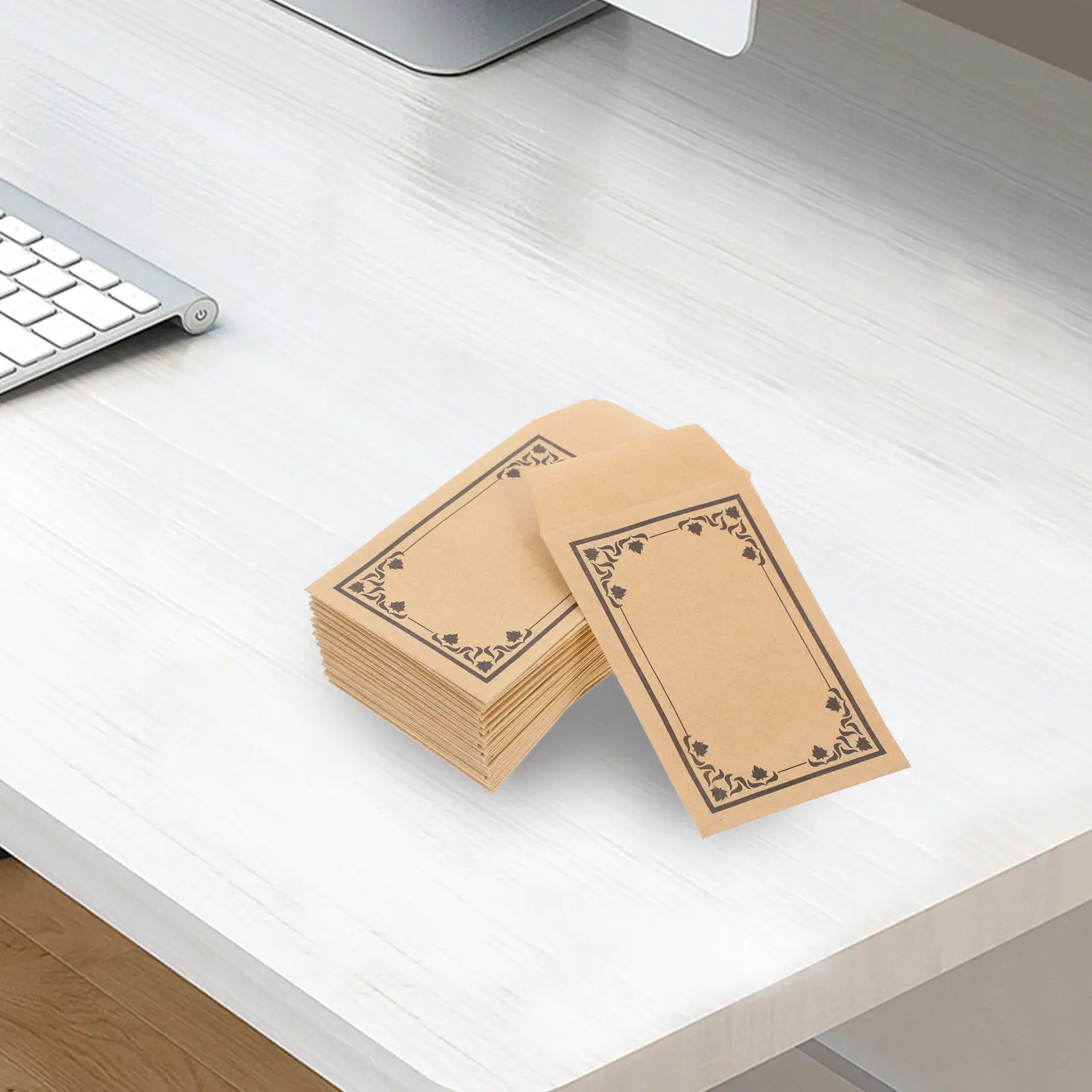 

50 шт. самозаклеивающиеся маленькие конверты из крафт-бумаги коричневого цвета для денег, монет, мини-органайзеры для хранения, мешочки для бюджетирования