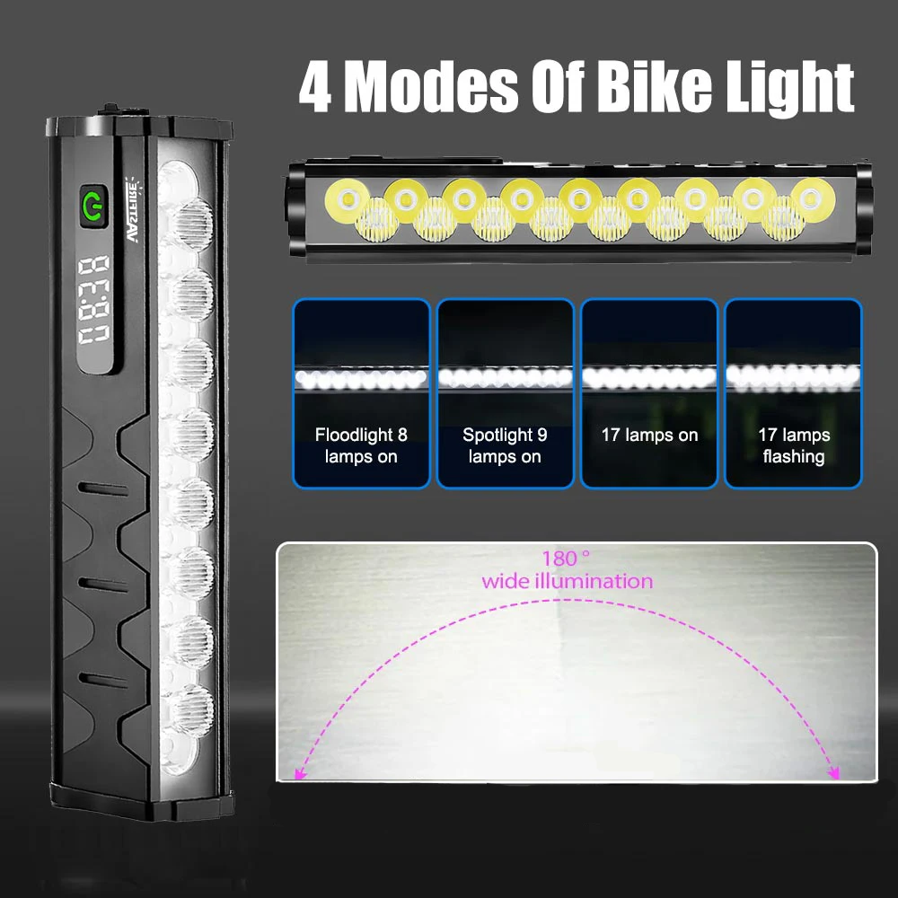 VASTFIRE Bicycle Light Front 25500Lumen Bike Light 10000mAh Waterproof Flashlight USB Charging MTB Road Cycling Lamp Accessories